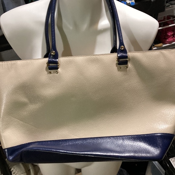 Kate Spade bag cream & navy - Picture 2 of 3